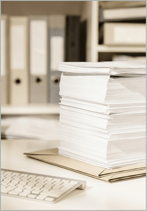Organized document storage and production materials