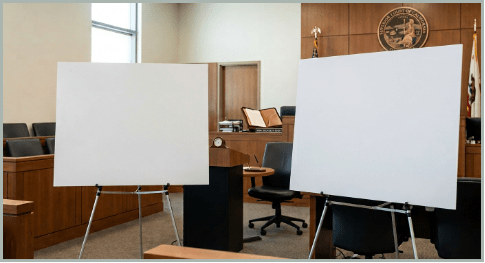 Large-format presentation boards prepared for professional presentation